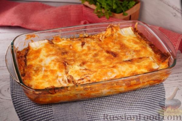 Лазанья из пекинской капусты с фаршем